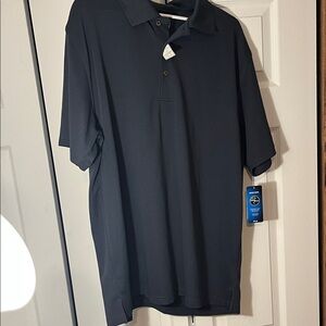 Men's Navy Blue Moisture Wicking Performance Polo Shirt